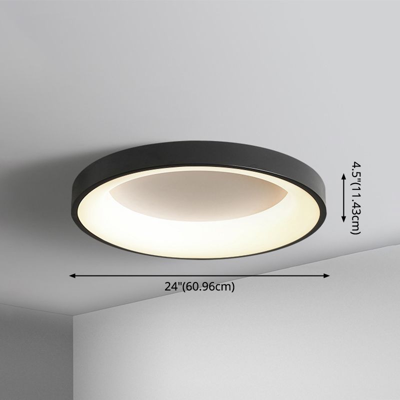 Metal Circular Rubor montura de techo Lámpara Nórdica Estilo Nórdico Iluminación de montaje para dormitorio