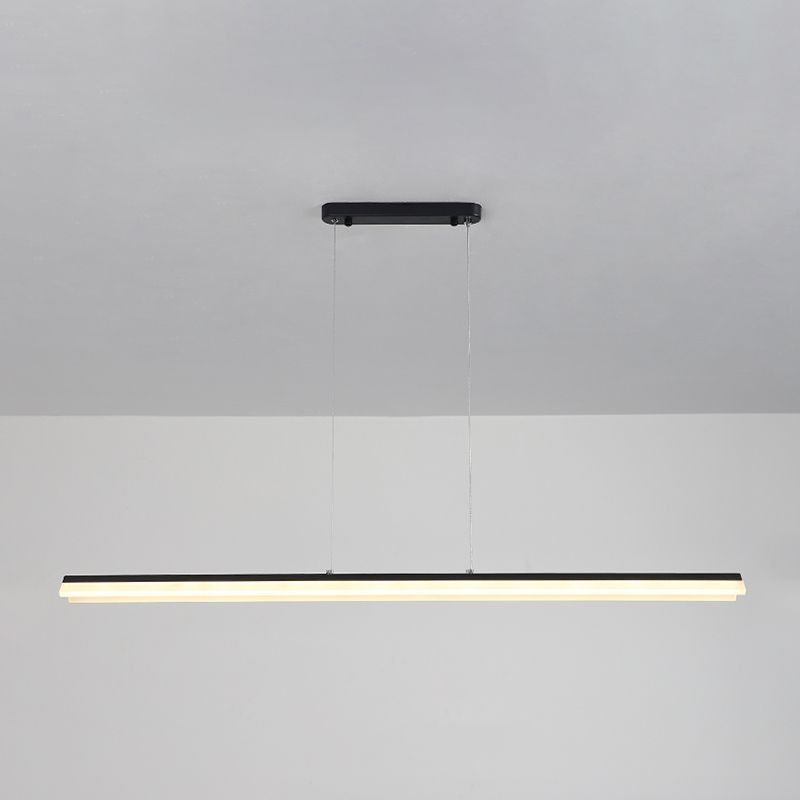 Lineair eiland hanglamp modern metalen metalen licht hanglampje