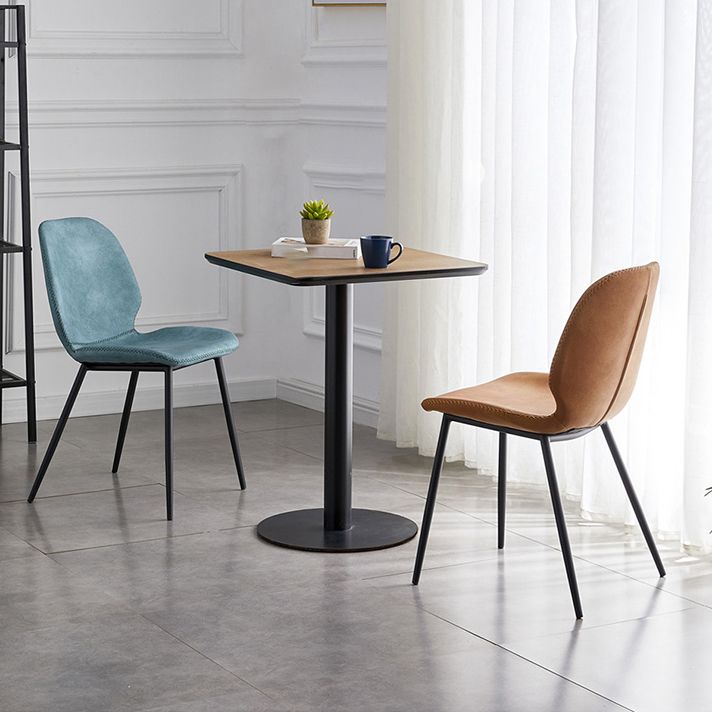 Contemporary Home Upholstered Side Chair Matte Finish Wingback Dining Chair