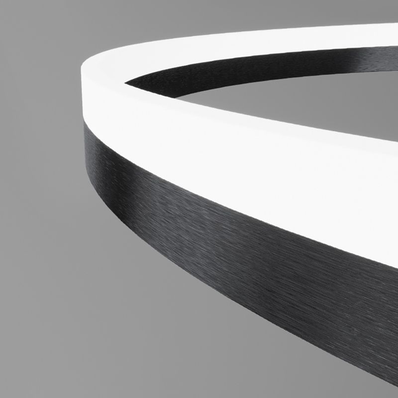 Dining Room One Head Pendant Light Black Metal LED Simple Ceiling Pendant Lamp