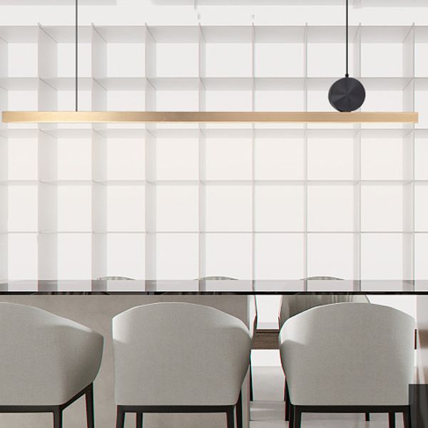 Estilo moderno colgante colgante lineal metal 1- lámpara colgante de luz
