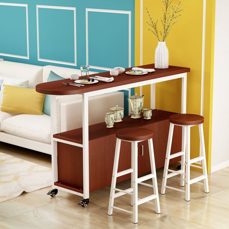 Modem & Contemporary Wood Specialty Bar Wine Table for Living Room