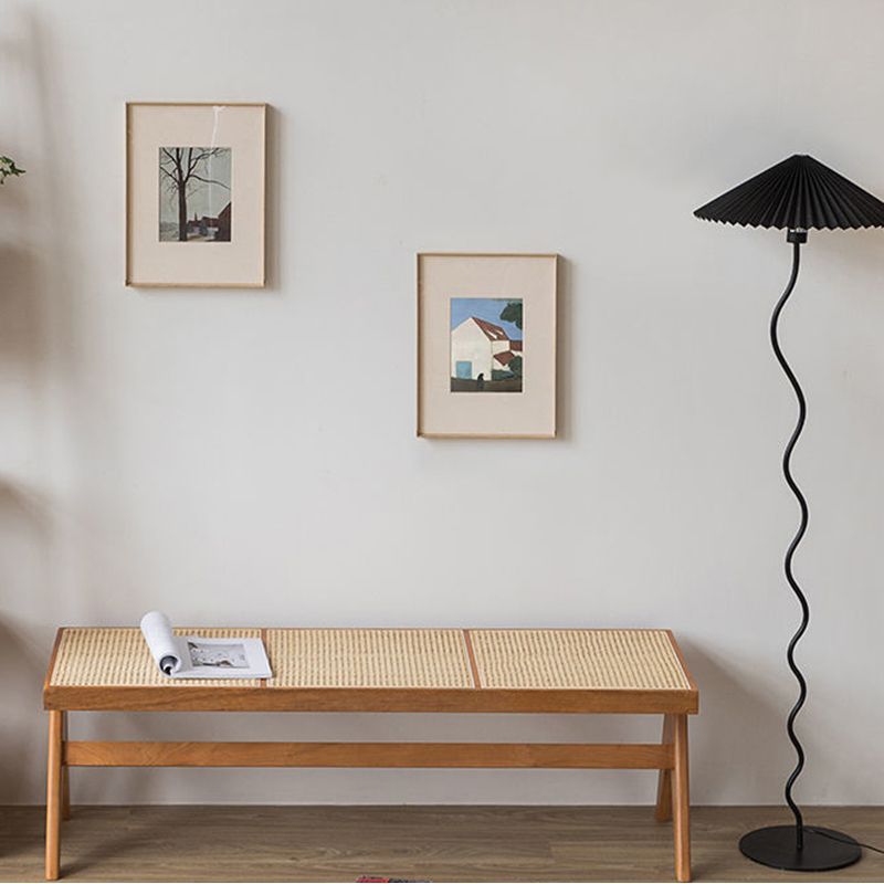 11.7-inch Width Tropical Entryway Bench Solid Wood Seating Bench