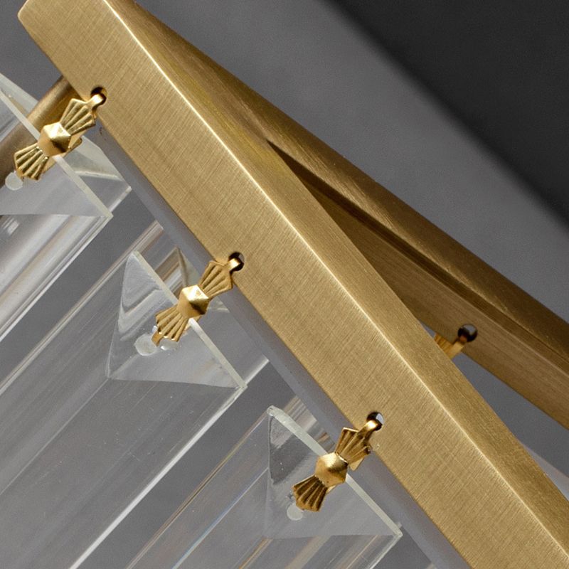 Plafonnier Gold Star de style classique colonial en cuivre à 5 lumières avec abat-jour en cristal