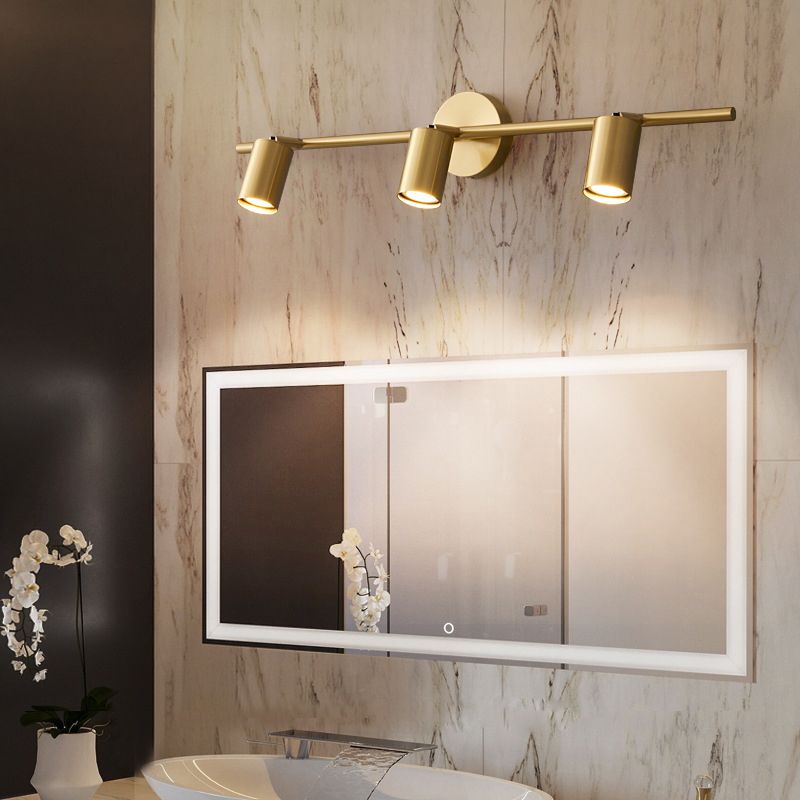 Metal Half Cylinder Wall Sconce Modern Style Multi-Lights Mirror Wall Lighting Fixture