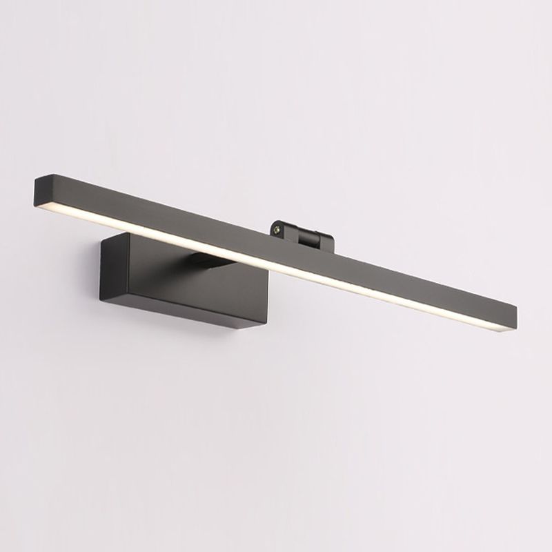 Minimalist Straight Mirror Lighting Metal LED Bathroom Sconce Light Fixture