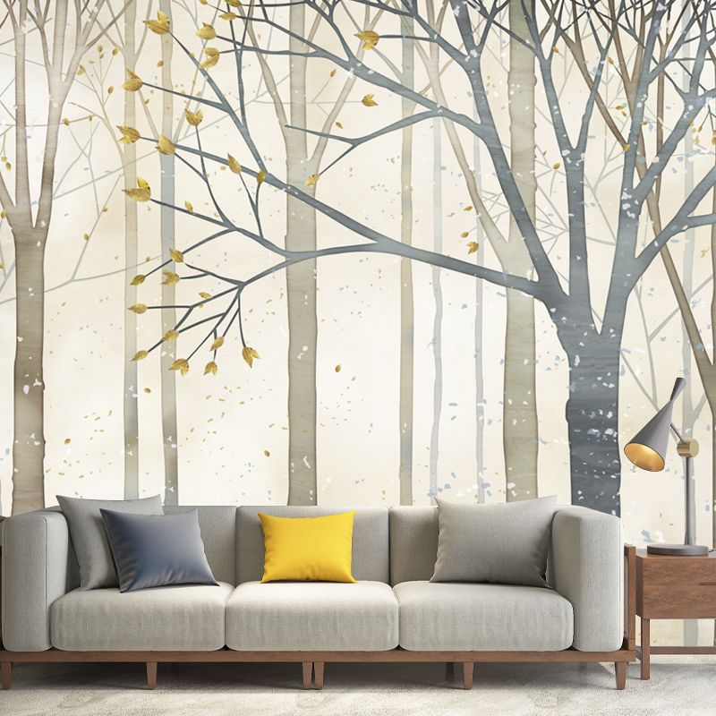 Environment Friendly Tree Murals Decal Full Size Modern Wall Covering for Restaurant