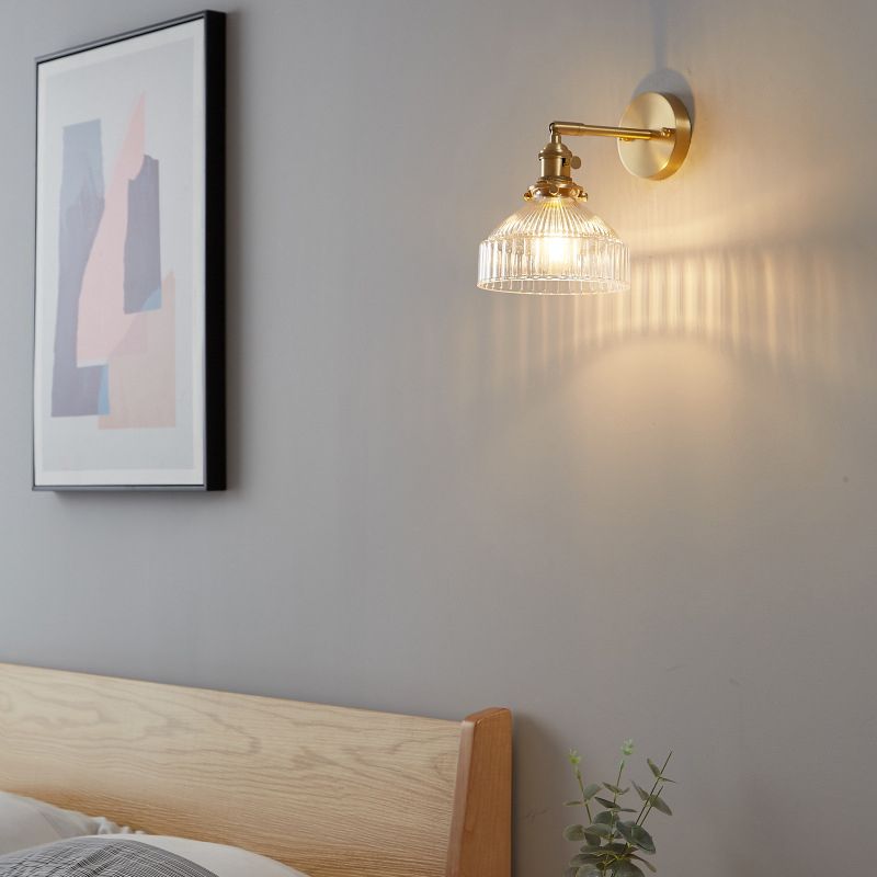Adjustable Angle 1 Light Armed Wall Light Sconce Nordic Light Extravagant Style Glass Sconces
