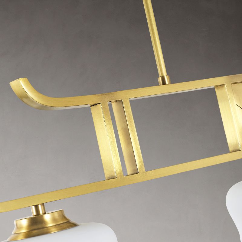 Modern Geometry Island Lighting Fixtures Glass 3 Light Pendant Lighting