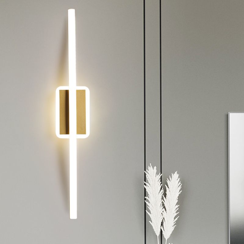 Gebogen lineair aluminium wandlicht Simplicity Goud/koffie LED Wand SCONCE LICHTING voor eetkamer