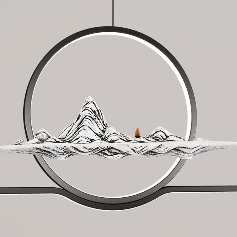 Linear de la iluminación de la isla Linencia colgante de 2 luces de metal moderno