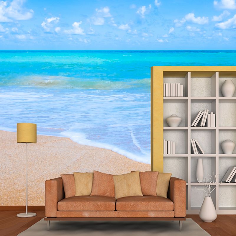Beautiful Sea Mural Mildew Resistant for Living Room Decoration