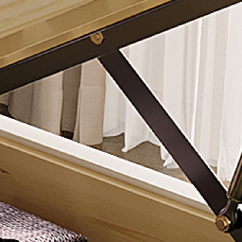 Modern Wood Standard Bed Bookcase Included Bed with Headboard for Bedroom