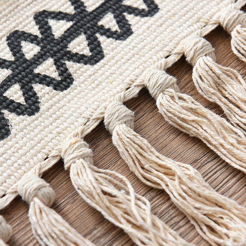 Western Schlafzimmer Teppich Mehrfachfarbene geometrische Druckteppichpolyster Handwebendtierfreundlicher Bereich Teppich mit Fransen