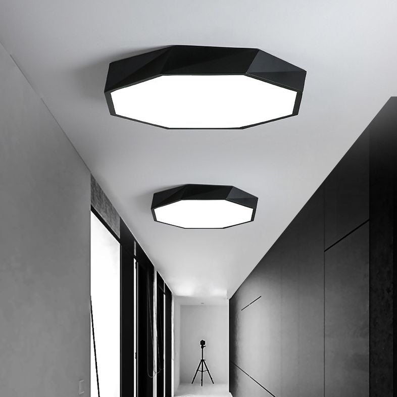 Plafonnier encastré géométrique en métal, luminaire LED de Style nordique