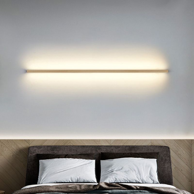 Modern Style Linear Shape Wall Sconce Wood Sconce Lighting for Bedroom