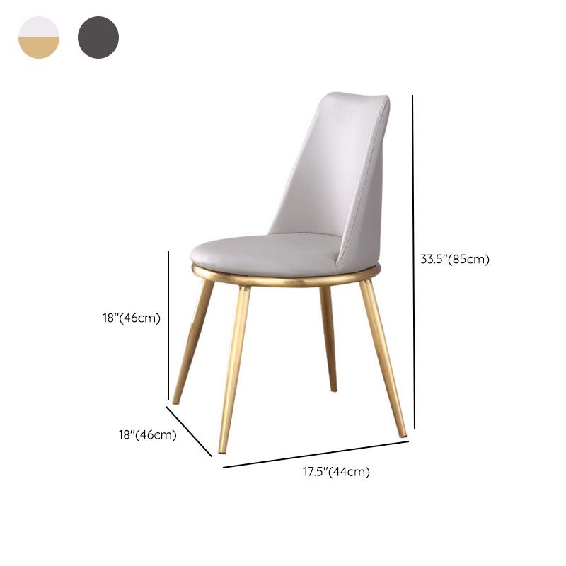 Industrial Parsons Chair Solid Back Kitchen Dining Side Chair