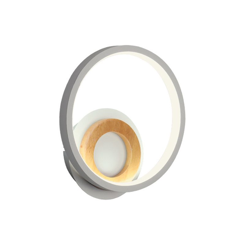 Lampe murale acrylique à double anneau