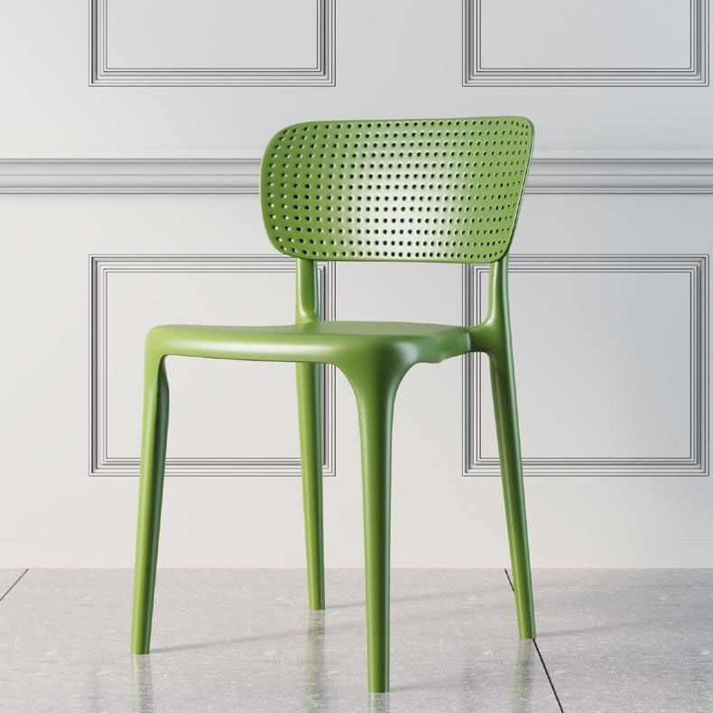 Sedia da pranzo in plastica in plastica contemporanea sedia aperta
