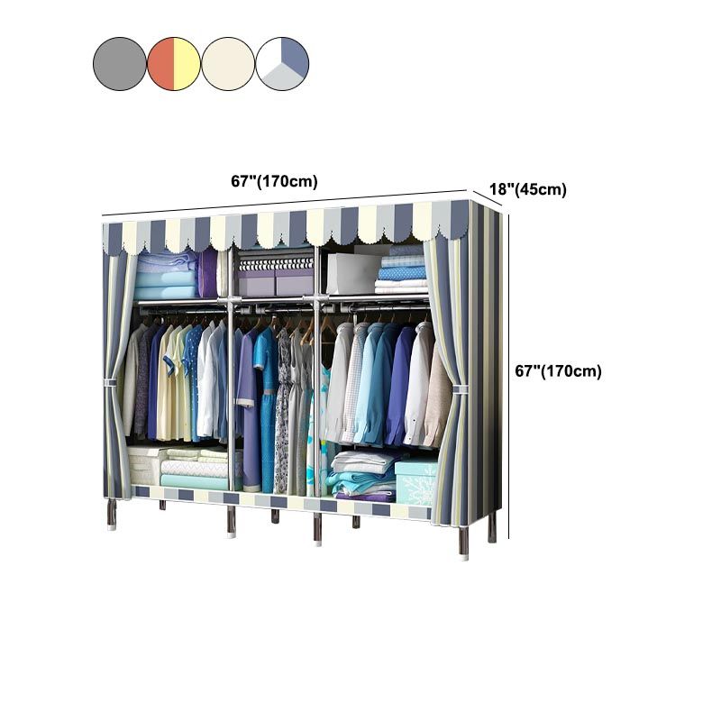 Contemporary Wardrobe Armoire Metal Wardrobe Closet for Bedroom