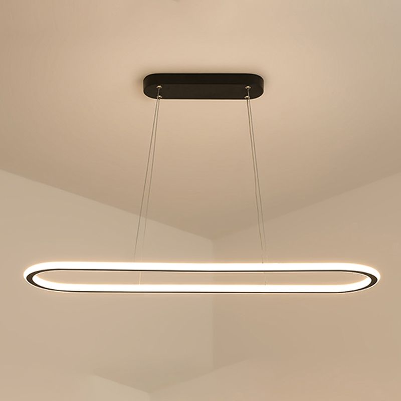 Nordic Minimalist Island Light Modern LED Pendant Lamp with Silica Gel Shade