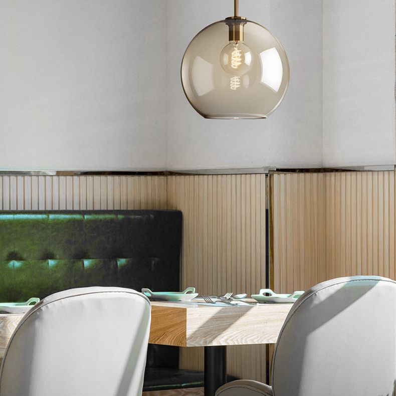 1 pendentif suspendu léger Style industriel en verre transparent plafond