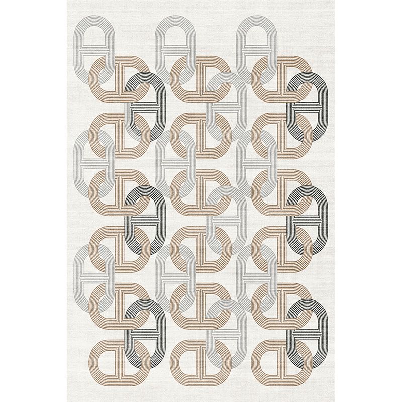 Alfombra casual blanca mezcla hebilla de hebilla alfombra interior mancha alfombra para sala de estar