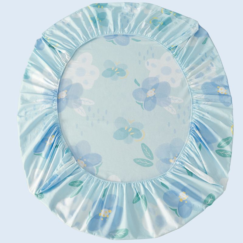 Trendy Fitted Sheet Floral Patterned Ultra-Soft Cotton Non-Pilling Fitted Sheet