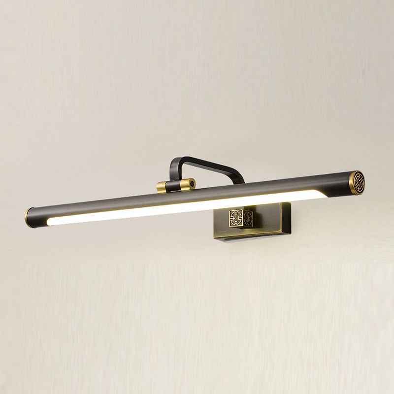 Metal Linear Shade Wall Sconce Modern Style 1 Light Mirror Wall Lighting Fixture