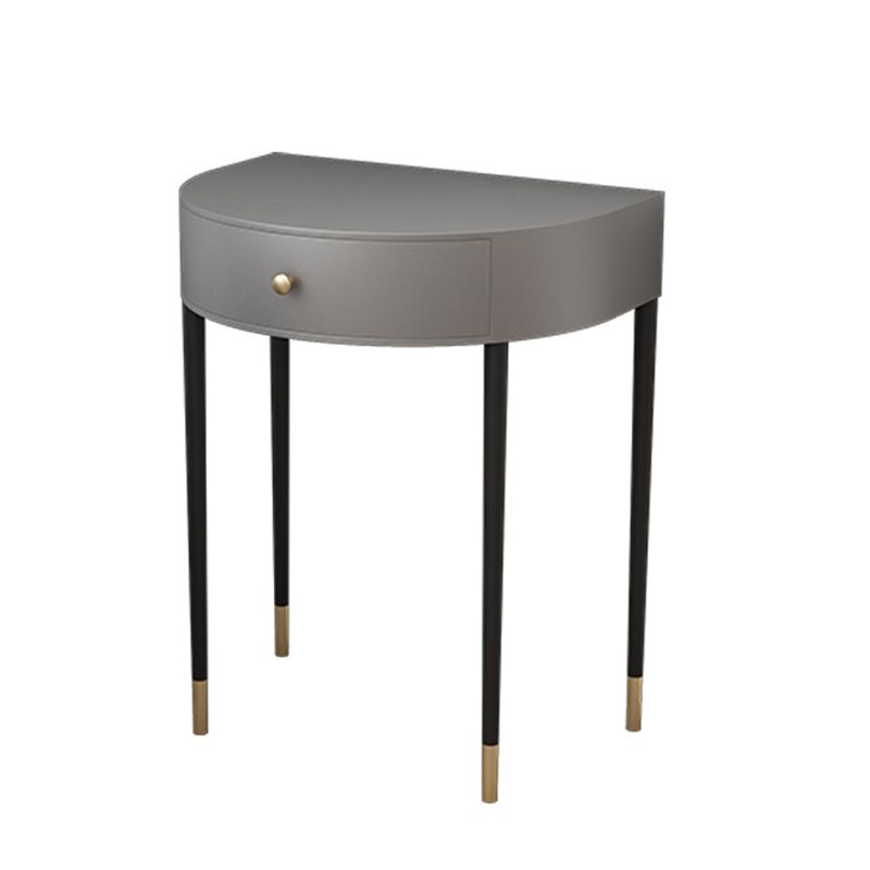 Modern Semicircle Slate Top Table Makeup Vanity with Drawers