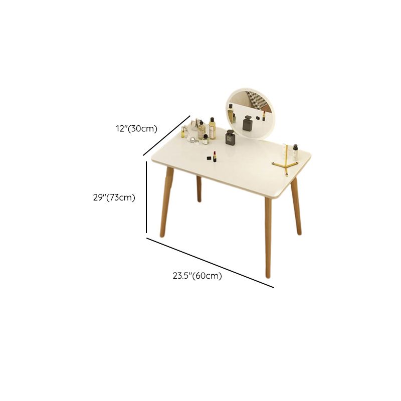 Contemporary Bedroom Makeup Vanity Desk Straight Feet Vanity Dressing Table
