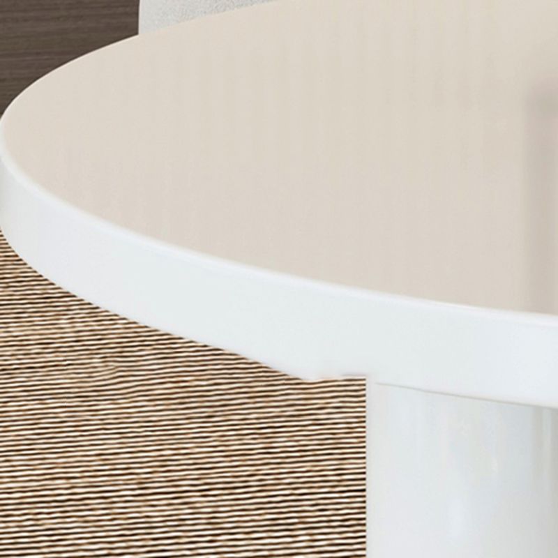 Contemporary Round Coffee Table Set Pedestal Wood Cocktail Table