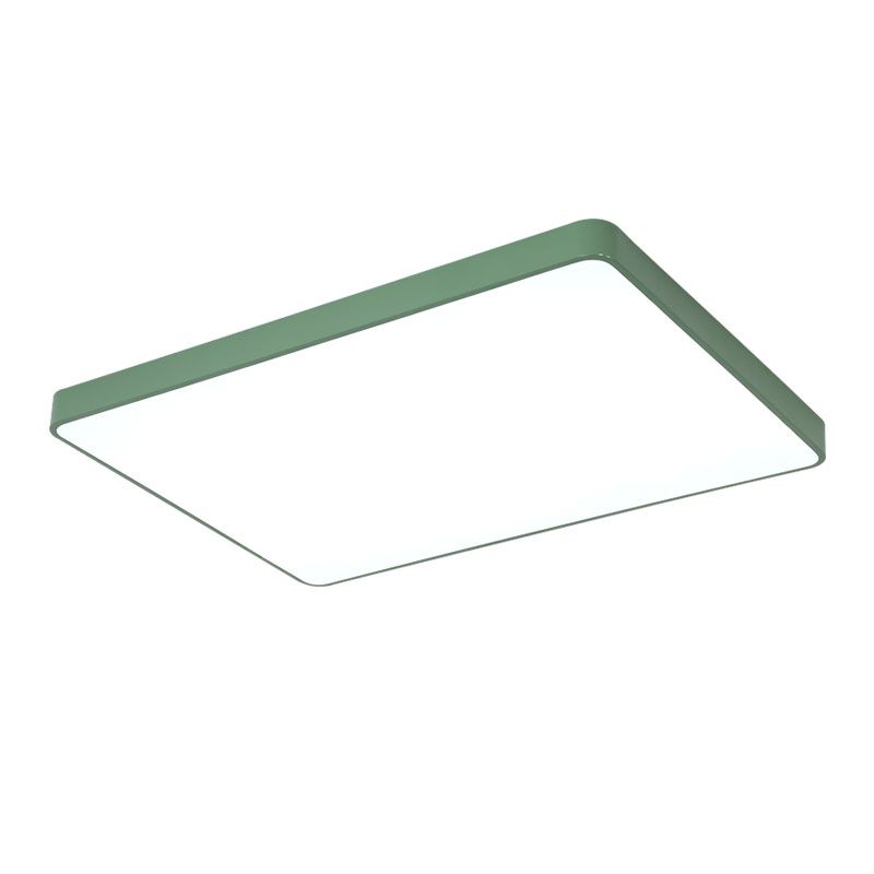 Nordic Style Rectangle Ceiling Light Metal LED Flush Mount Light for Living Room