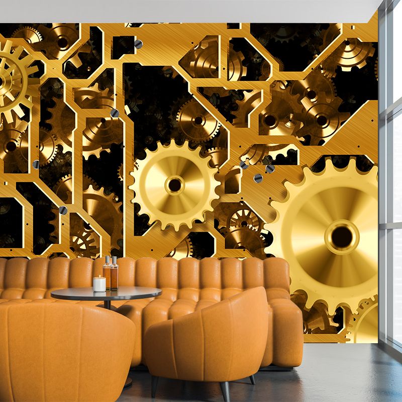 Cool Metal Gear Murals Wallpaper for Bedroom, Waterproofing, Custom Size Available