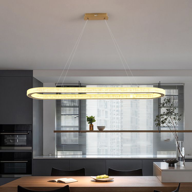 Modern Simple LED Island Light Dining Room Hanging Lighting Fixture