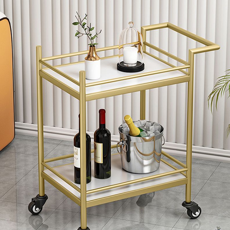 29.53" High Rolling Modern Prep Table Stone Prep Table for Dining Room