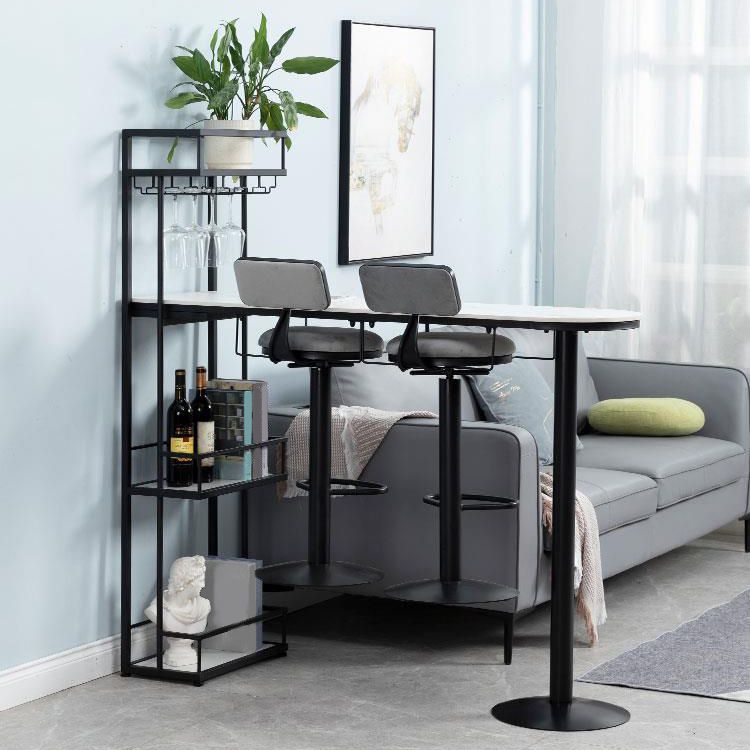 Metal Low Back Barstools Adjustable Height Bar Stools with Swivel