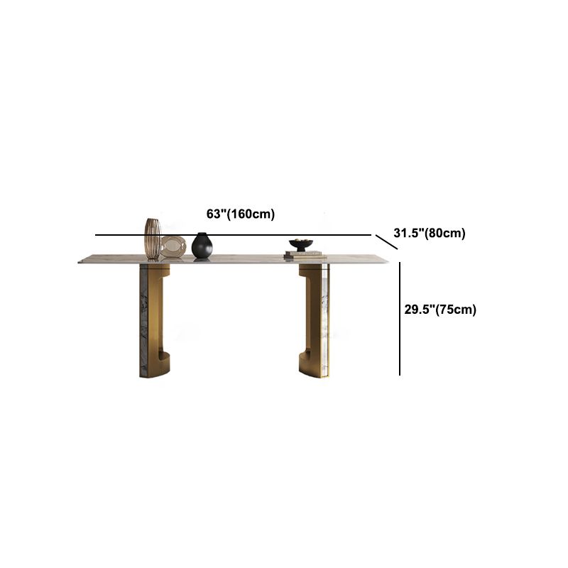 Glam Style Sintered Stone Dining Set Rectangle 1/2/3/5/7 Pieces Dining Set