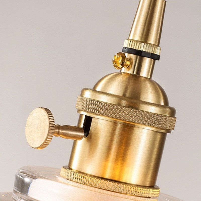 Glass Shaded Ceiling Mounted Fixture Minimalist Style Gold Ceiling Flush Mount for Aisle