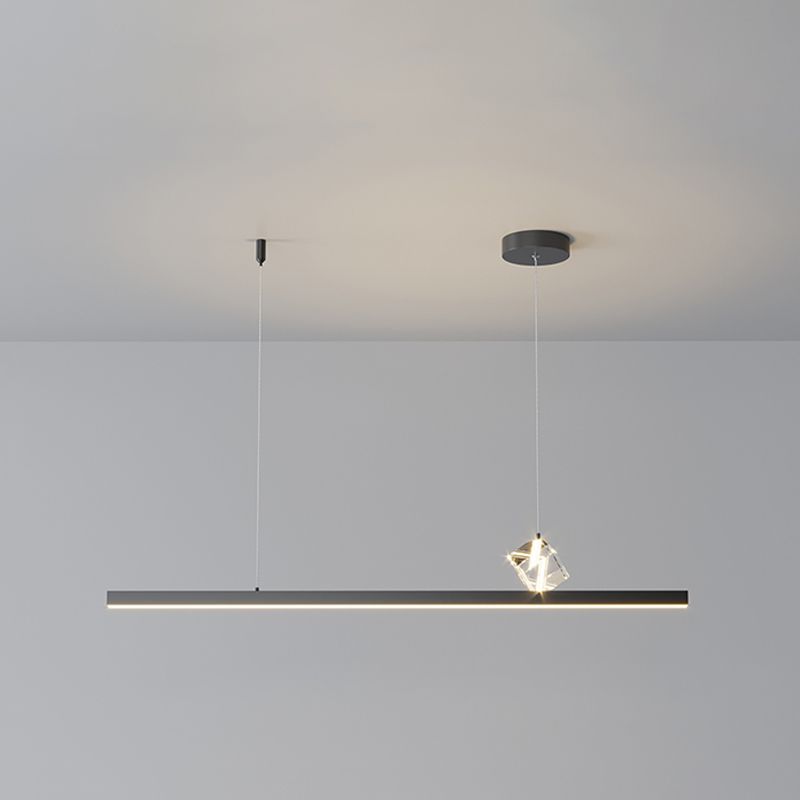 Linear Pendant Lighting Modern Metal 2 Light Island Pendant Lights