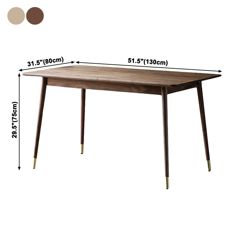 Mesa de comedor rectangular de lujo tradicional de madera maciza, mesa superior de madera para comedor