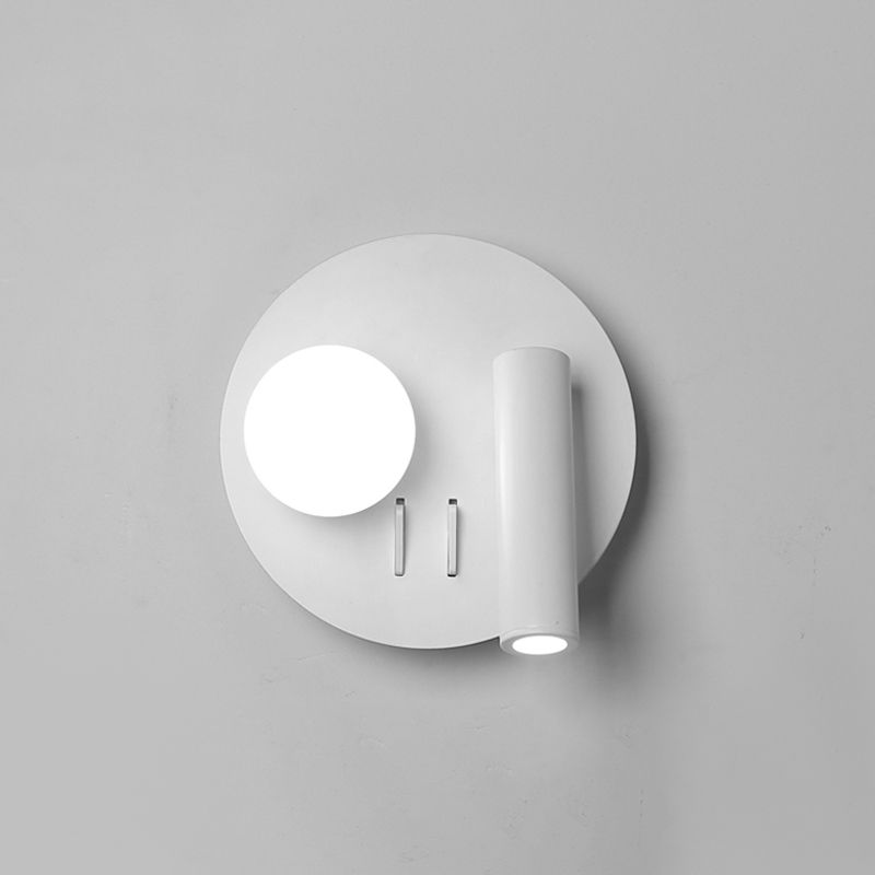 Idées d'éclairage mural géométrique blanc moderne