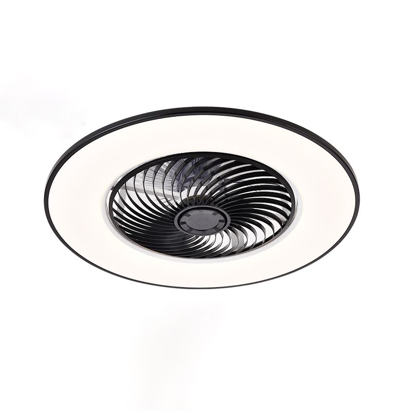 Acrylkreis -LED -Deckenventilatoren im modernen prägnanten Stil Schmiedeeisen Deckenelement für Schlafzimmer