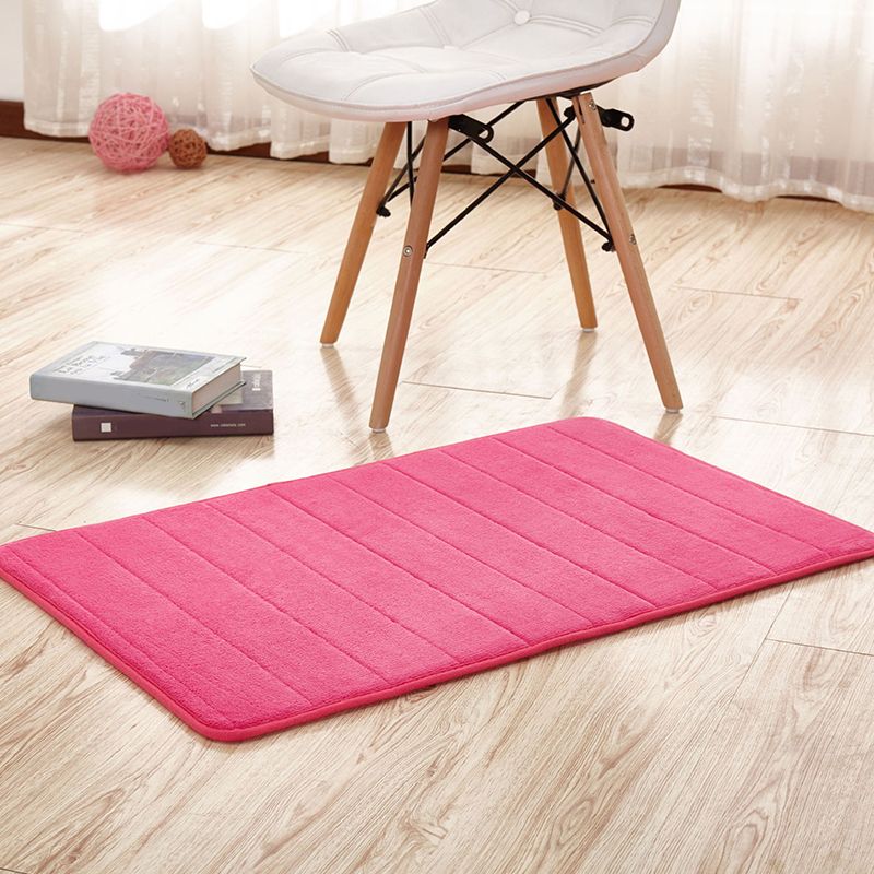 Alfombra informal con estampado de rayas, alfombra interior de poliéster multicolor con respaldo antideslizante, alfombra para sala de estar que admite mascotas