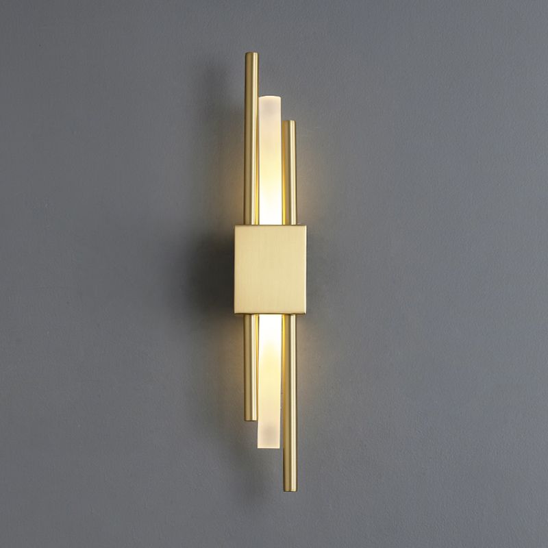 Post-Modern Simple Fashion Style Linear Shade Wall Sconce Metal 1 Light Sconces