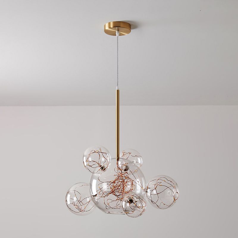 Multi-Lights Round Shade Modern Simple LED Style Hanging Ceiling Lights