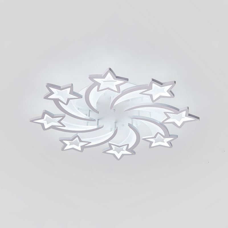 Montaggio di metallo a sfioramento Luce a soffitto LED in stile moderno bianco vicino alla lampada del soffitto