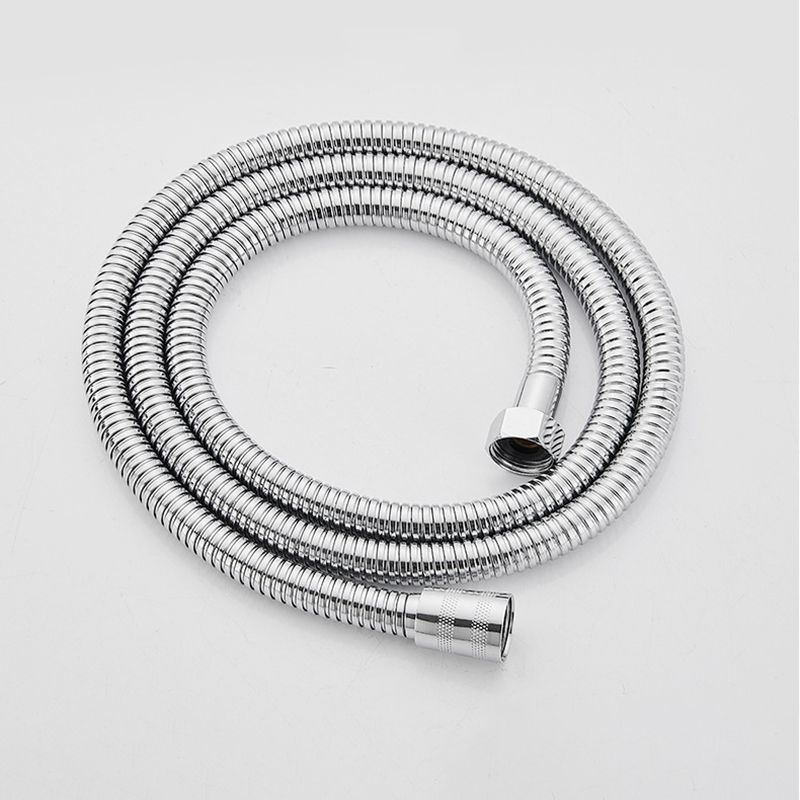 Silver Square Fixed Shower Head Modern Style Wall-Mount Showerhead