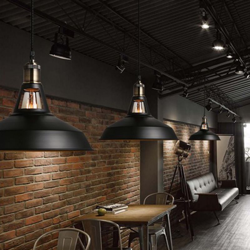 1 Lights Barn Hanging Light Fixtures Industrial Style Metal Ceiling Light for Restaurant