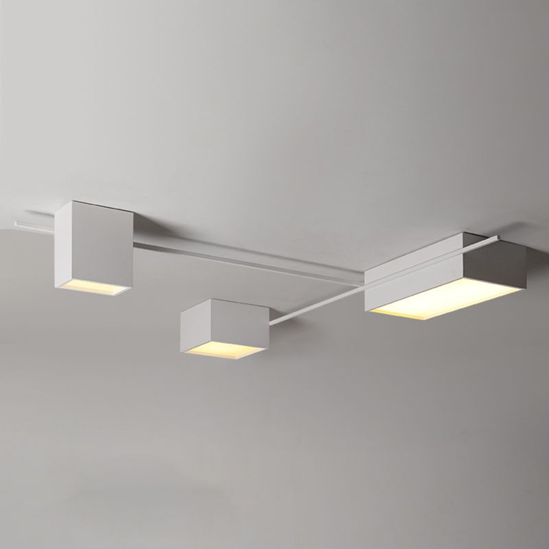 Arte Moderno Lámpara LED de techo de hierro fundido lámpara acrílica de techo geométrico